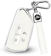 MILD EAST for Volkswagen Key Fob Cover, Soft TPU Full Protection Key Fob Case Compatible with VW ...