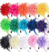 XIMA Headbands for Girls,Chiffon Flower Hairbands with Teeth for Kids Teens Children Hair Accesso...