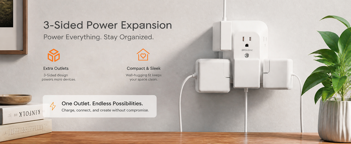 2 to 3 Prong Outlet Adapter