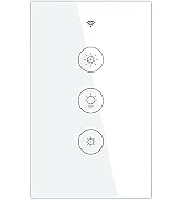 MOES WiFi RF Smart Light Dimmer Switch, Smart Life/Tuya APP Relay Status Backlight Switch Off RF ...