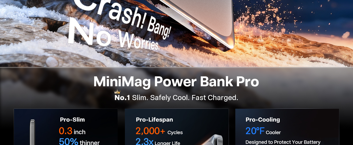 Fast MagSafe Battery, 34% Faster Charge, 2000 Cycles Life,Durable Power Bank, Long Lasting Battery.