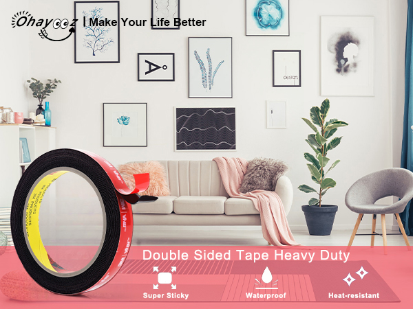 Extra Strong Double Sided Tape Heavy Duty 10FT 1