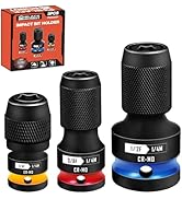 BLACKROBOT 3PCS Quick Release Impact Bit Holders 1/2 3/8 1/4-Inch Square Drive to 1/4-Inch Hex So...