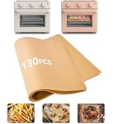 130PCS Air Fryer Liners Disposable Compatible with bella Air Fry Toaster Oven, Parchment Paper Sh...