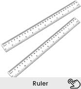 Koogel 2 Pack Clear Plastic Ruler, 12 Inch Shatterproof Straight Ruler with Inches & Centimeters ...