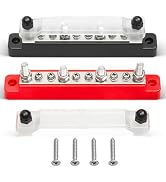 RED WOLF 150A 12V Bus Bar with Cover, 4 x 1/4