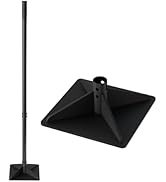 Ansionsol Thickened Garden Steel Tamper with 47 inch Adjustable Handle & Rubber Grip, 8"x8" Heavy...