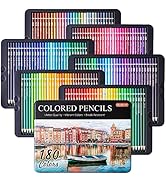 Shuttle Art 180 Colored Pencils, Soft Core Coloring Pencils Set with 4 Sharpeners, Professional C...