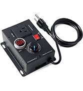 HARMNEE AC Electric Fan Variable Speed Controller, AC 100V-120V & 15A Max, AC Motor Speed Control...