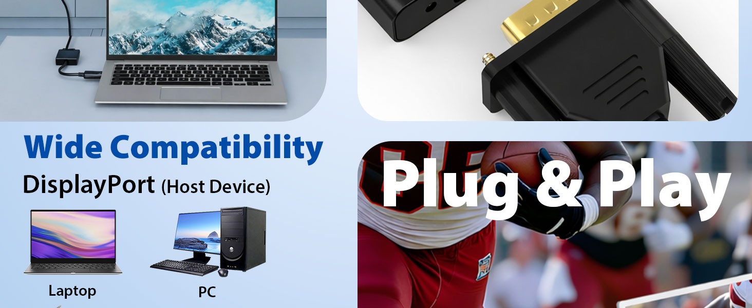 Crystal-Clear 1080P HD Output – Supports Full HD video resolutions up to 1920x1080@60Hz