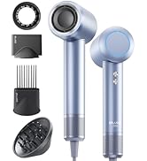 Hair Dryer with Comb & Diffuser Attachment for Curly Hair, PLUZZ 200M Negative Ionic Blow Dryer B...