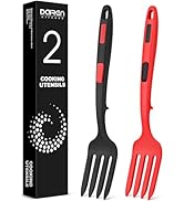 Silicone Flexible Cooking Fork, 11.6 Inch Heat Resistant, Large Non Stick, Mash Food, Whisk Eggs ...