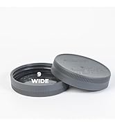 Yodecy 9 Pack Gray Wide Mouth Mason Jar Lids, One-Piece Lids, Plastic Mason Jar Lids Fit Ball, Ke...