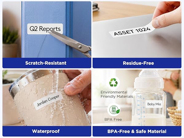 Laminated labels: Scratch-resistant, Residue-Free, Waterproof & BPA-free