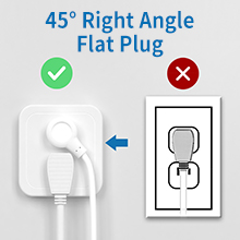 45° Right Angle Flat Plug