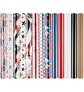 HTVRONT Patriotic HTV Heat Transfer Vinyl - 13 Pack Patriotic Iron on Vinyl 4th of July HTV Vinyl...