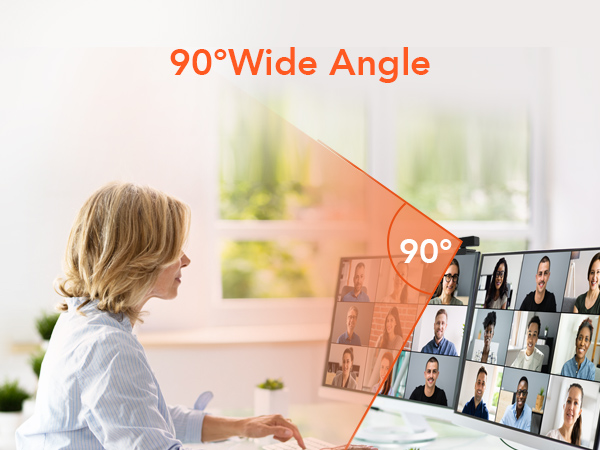 V11 2K Webcam for PC, 1080P 60FPS FHD Web Camera with Microphone&Privacy Cover, USB Plug&Play