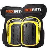 REXBETI Knee Pads for Work, Construction Gel Knee Pads Tools, Heavy Duty Comfortable Anti-slip Fo...
