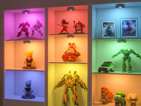 remote control lighting for glass cases