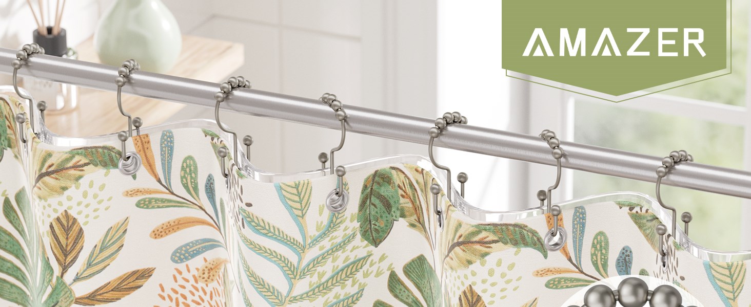 Amazer Double Shower Curtain Hooks