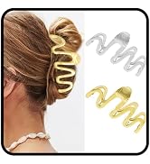 Banatra Hair Claw Clips Gold Metal Clip Claws Large Hair Claws Nonslip Hair Accessories for Women...