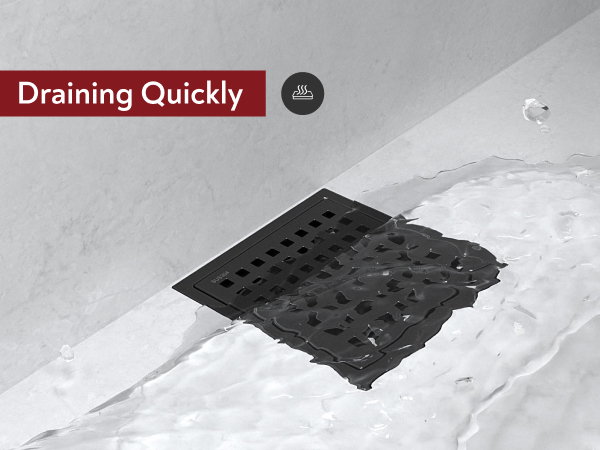 black square shower drain