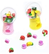 1Pc Pencil Erasers Fruit Animal Shaped Machine Eraser Kids Gift School Office Correction Supplies...