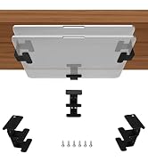 IFCASE 2 Tier Under Desk Laptop Mount, Double Decker Metal Under Desk Shelf Holder for Laptop, Ma...