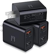 Dual USB Wall Charger, Costyle 3 Pack 30W 2 Ports Adaptive Fast Charging Block (Quick Fast Charge...