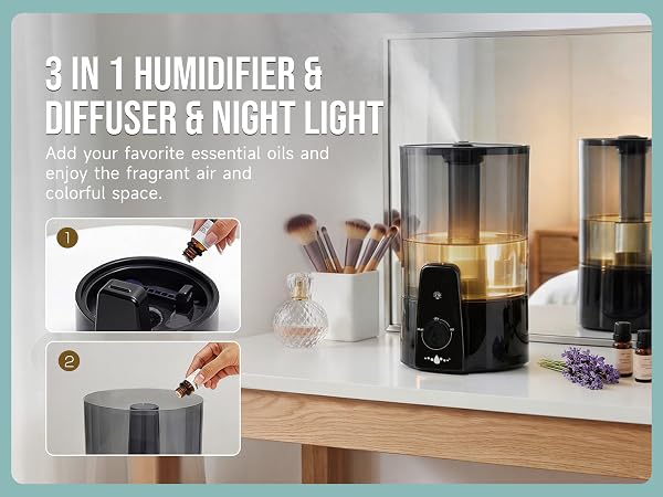 3 IN 1 HUMIDIFIER & DIFFUSER & NIGHT LIGHT