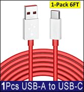 Jelanry for OnePlus 8 Pro Warp Charging Cable 6FT 65W OnePlus 10 Pro 8 7T 6T 5T Dash Charge USB T...