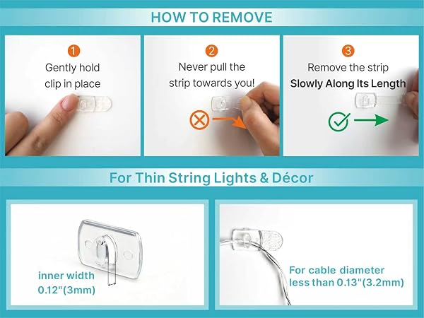 For thin string light & decoration