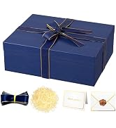 JOYIT Blue Gift Box 16.5''x13''x5.5'' - Large Gift Boxes with Lid for Presents Packaging, Birthda...