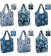 BeeGreen Turtle Reusable Grocery Shopping Bags Cute Tote Bags w Handles Shopping Bags with Small ...