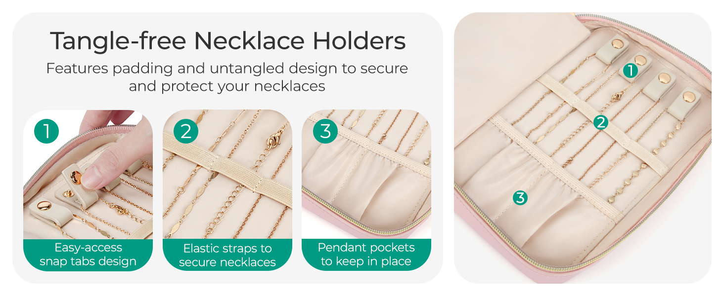 Jewelry Case Jewelry Box Organizers and Storage Earings Holder for Necklaces, Bracelets, Rings
