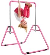 WATBKHE Kids Gymnastics Bar Gymnastic Equipment for Home Adjustable Height Gymnastic Training Bar...