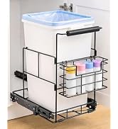 Bulado Pull Out Trash Can Under Cabinet with Removable Trash Bag Holder | Space Saving Under Sink...