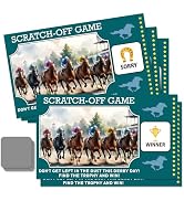 THEBESTU 50 Psc Horse Racing Scratch off Game Cards, Horse Race Scratch Cards for Kentucky Horse ...