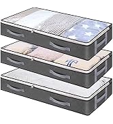 Vieshful 3 Pack Underbed Storage Bags 75L Foldable Clothes Bag Large Capacity Storage Containers ...