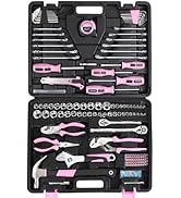 FASTPRO 225-Piece Pink Tool Set, Mechanics Hand Tool Set with Toolbox, Home/Auto Repairing Tool K...