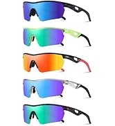 Vcarsian Polarized Kids Sunglasses Youth Baseball Softball Cycling Sports Sun Glasses for Boys Gi...