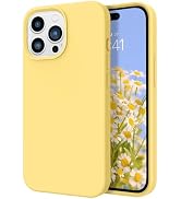 DOMAVER for iPhone 14 Pro Case Liquid Silicone Soft Gel Rubber Microfiber Lining Cushion Cover Sh...