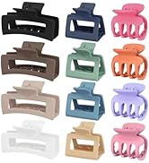 SMKSL 12 Pcs Hair Clips for Women 3 Styles Small Medium Large Claw Clips for Thin Thick Curly Hai...