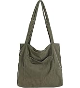 WantGor Women Corduroy Tote Bag, Large Shoulder Hobo Bags Casual Handbags Big Capacity Shopping W...