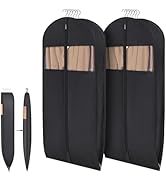 Syeeiex 54'' Garment Bags for Hanging Clothes with 8'' Gussets, Space Saving Hanging Garment Bag ...