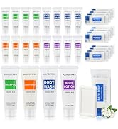 10 Pcs 5-IN-1 Hotel Soaps and Toiletries Bulk Set,5-Piece Set Mini Bulk Travel Size Toiletries Se...