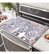 HOMETITUTE Stove Top Cover for Electric Stove 28x20 Inch Crystal Butterfly Counter Protector Deco...