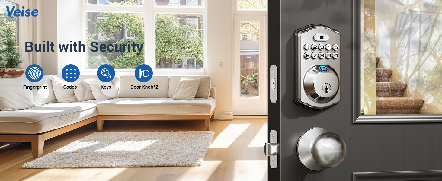 keyless entry door lock for front door
