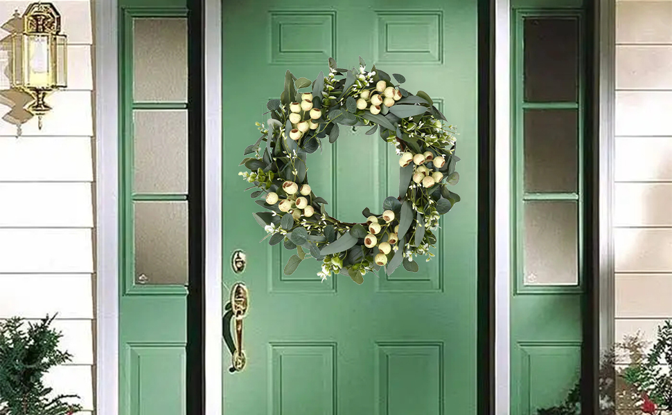 Green Wreaths for Front Door
