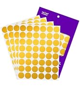 PARLAIM 1 inch Round Gold Dot Sticker,720PCS Permanent Adhesive Color Code Circle Sticker Labels ...
